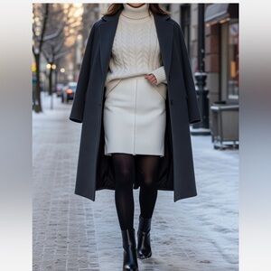 Ann Taylor Pencil Textured Ivory Skirt sz 12